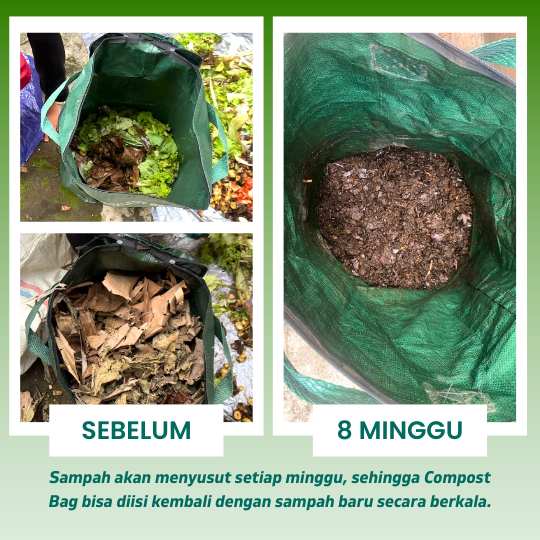 Hanya hasil kompos dari compost bag